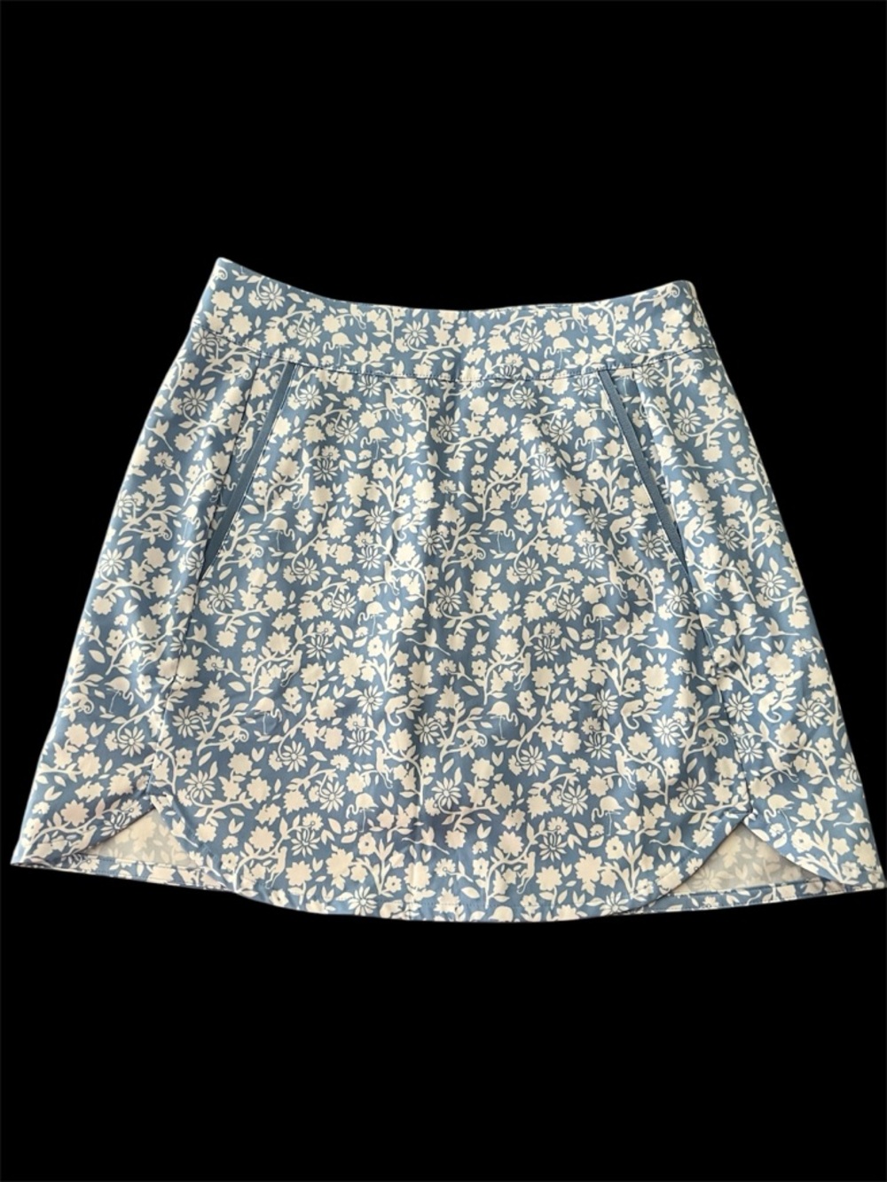 Vineyard Vines Performance Blue and White Floral Skirt Skort XS